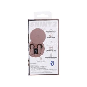 Слушалки TNB Shiny 2, безжични, с Bluetooth, 95 dB, розови
