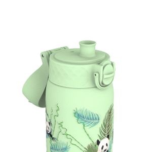 Бутилка за вода Ion8 Print, метална, 400ml, ПАНДИ