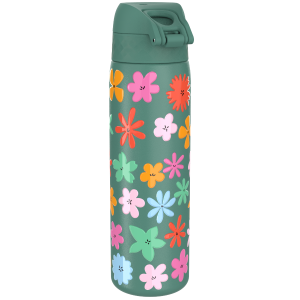 Бутилка за вода Ion8 Print, метална, 600ml, Floral