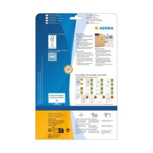 Herma Самозалепващи се етикети, A4, 105 х 37.1 mm, червени, 16 броя, 20 листа