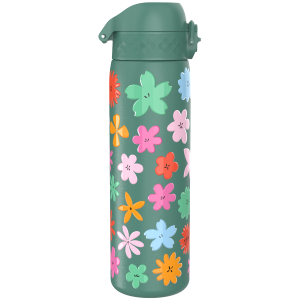 Бутилка за вода Ion8 Print, метална, 600ml, Floral