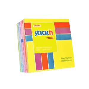 Stick'n Самозалепващи се листчета Rainbow, 76 x 76 mm, неонови, 400 листа
