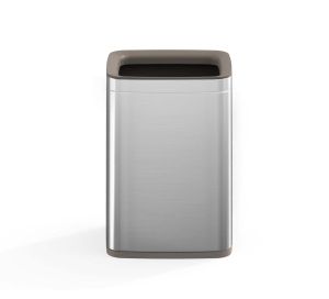 Кош за отпадъци Eko Laguna, без капак, 8 L, инокс, 23 х 18 х 35 cm