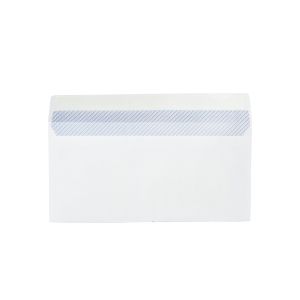 Office 1 Плик, DL, 110 x 220 mm, хартиен, с ляво прозорче, със самозалепваща лента, бял, 100 броя