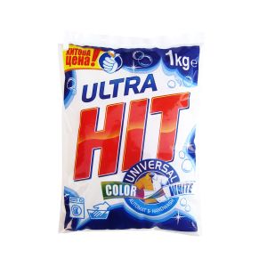Перилен препарат Ultra Hit, прах, универсален, за бяло и цветно пране, 1 kg