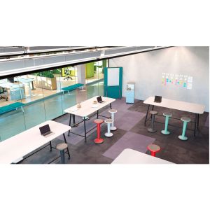 Табуретка Interstuhl Up 100U, кръгла, червена