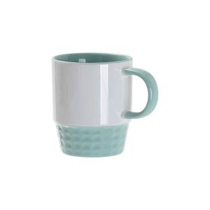 BESTSUB Чаша Stacking, керамична, цветна вътрешност и дръжка, 300 ml, зелена