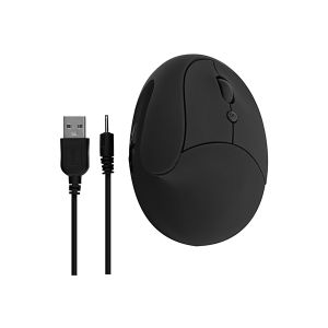 Мишка TNB Mini, безжична, ергономична, с акумулаторна батерия, USB-A, 6 бутона