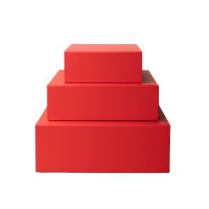 Office 1 Кутия Natural, с магнитно затваряне, сгъваема, 28 х 20 х 9 cm, червена