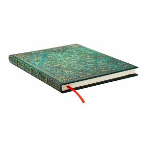 Paperblanks Тефтер Emerald Flower, Ultra, широки редове, твърда корица, 72 листа
