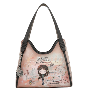 Чанта Anekke Peace&Love Pink, 31x28x15 cm