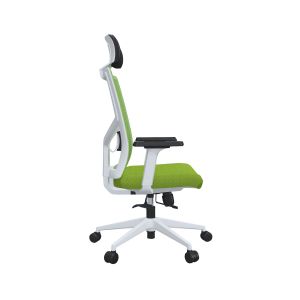 Ергономичен стол RFG Snow HB, дамаска и меш, Multi-function механизъм, до 120 kg, зелена седалка, зелена облегалка