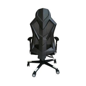 Геймърски стол RFG Soft Game, дамаска и меш, полиамидна основа, до 130 kg, черно-бял