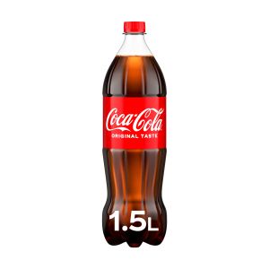 Coca-Cola Газирана напитка, 1.5 L, в пластмасова бутилка