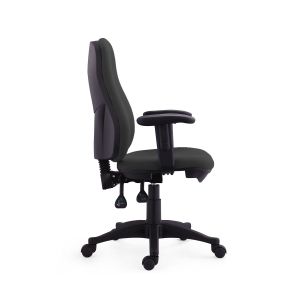 Офис стол RFG Norton, текстил, Ergon 2l механизъм, до 120 kg, черен