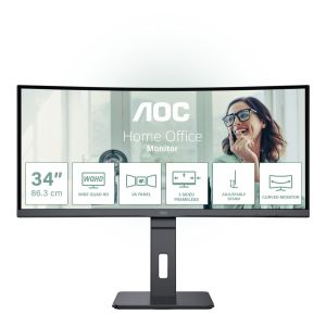 Монитор AOC CU34P3CV, 34'', WLED, 3440 x 1440, 300 cd/m2, 4 ms, HDMI, извит, черен