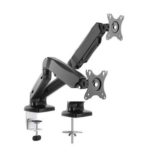 Стойка за 2 монитора Lumi LDT13-C024, 17'' - 32'', максимално тегло 6.5 kg, черна