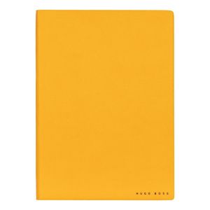 Hugo Boss Тефтер Essential Storyline, бели листове, A5, жълт