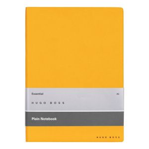 Hugo Boss Тефтер Essential Storyline, бели листове, A5, жълт