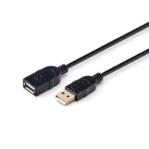Кабел Manhattan, удължител, USB 2.0 A Male/USB 2.0 A Female, 1.8 m, мъжко USB a