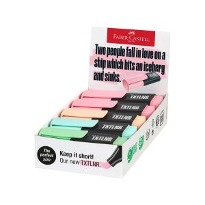 Текст маркер Faber Castell, мини, Пастел син