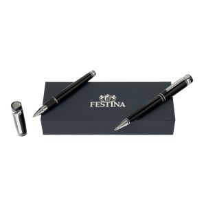 Festina Комплект ролер и химикалка Bold Classic, в кутия, черни