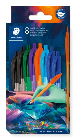 Химикалка Staedtler Multiverse 4230, опаковка 8 цвята, VERSION 1