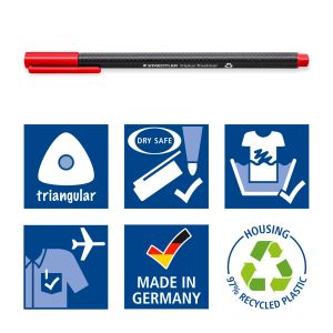 Комплект тънкописци Staedtler 334, 12 цвята