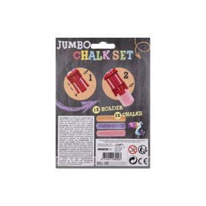 Moxy Държач за тебешири Jumbo, с включени 3 тебешира, в блистер, асорти