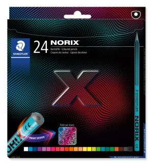 Цветни моливи Staedtler Norix 186, 24 цвята