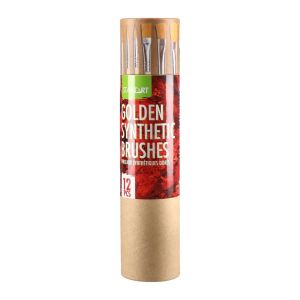 Четки за рисуване Standart Pop Brush, синтетичен косъм, в кутия, 12 броя