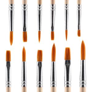 Четки за рисуване Standart Pop Brush, синтетичен косъм, в кутия, 12 броя