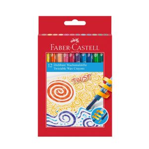 Faber-Castell Восъчни пастели Twist, 12 цвята
