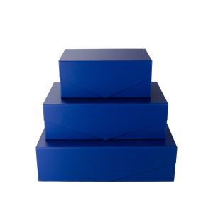 Office 1 Кутия Matt, с магнитно затваряне, сгъваема, 23 х 15 х 10 cm, тъмносиня