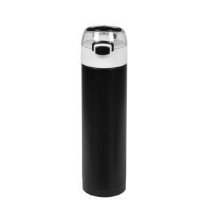 Office 1 Бутилка Metropolis, метална, двустенна, 500 ml, черна