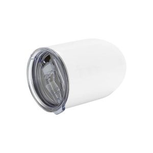 BESTSUB Чаша за вино, с капак, неръждаема стомана, 450 ml, бяла