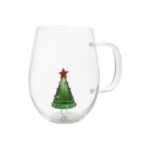 More Than Gifts 3D чаша с коледна елха Sjonsta, с дръжка, боросиликатно стъкло, 550 ml