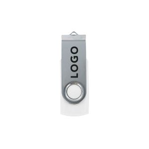 Office 1 USB флаш памет Swivel, USB 2.0, 16 GB, без лого, бяла