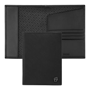 Hugo Boss Калъф за паспорт Saffiano, черен
