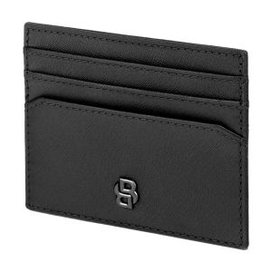 Hugo Boss Калъф за карти Saffiano, с 6 отделения, черен