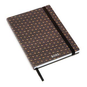 Hugo Boss Тефтер Monogram, A5, на редове, карамел