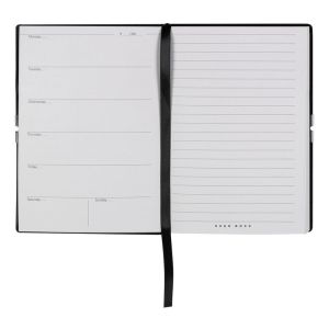 Hugo Boss Тефтер Elegance Storyline, със седмичен планер, A6, черен
