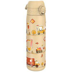 Бутилка за вода Ion8 Print, метална, 600ml, СТРОИТЕЛНИ МАШИНИ