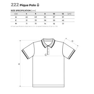 Malfini Детска тениска Pique Polo 222, размер 122 cm, възраст 6 години, бяла
