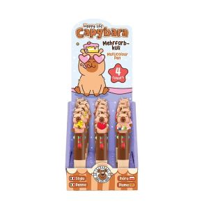 Многоцветна химикалка с фигурка Trendhaus Capybara