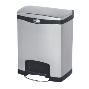 Кош Rubbermaid Slim Jim Front, метален, 30 L, черен, 42.75 x 32.59 x 55.52 cm