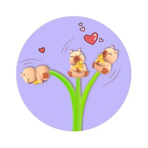 Тънкописец 0.5 mm с фигурки Trendhaus Capybara