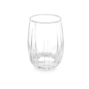 Чаша Vivalto, стъклена, релефни линии, 380 ml