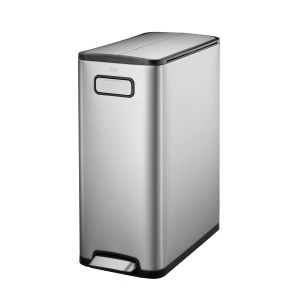 Кош за отпадъци Eko Ecofly, с педал и скрити колела, 45 L