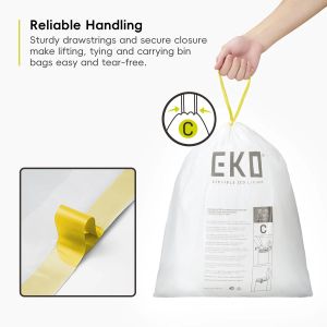 Торби за смет Eko, тип C, с връзка, 10-15 L, 20 броя
